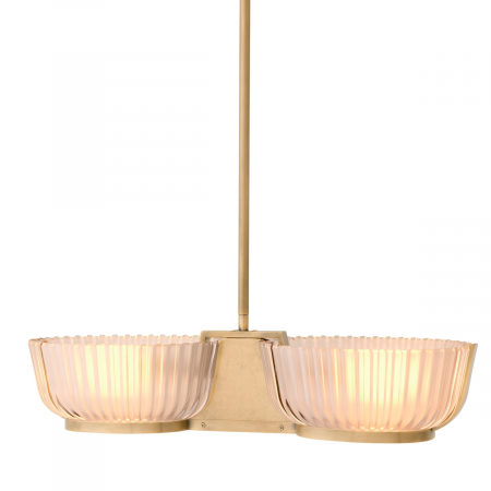 Candelabru, Artos Dublu, finisaj din alamă cu aspect vintage, Dims: W. 67.5 | D. 24.5 | H. 142.5  (CM) [2]