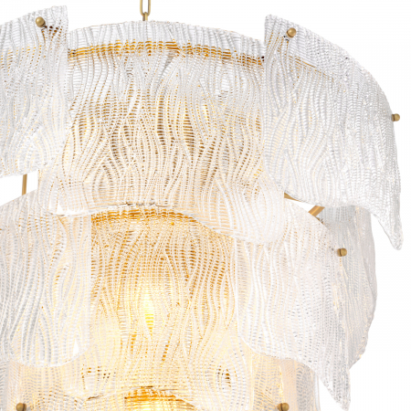 Candelabru, Asinara L sticla transparenta texturata [4]