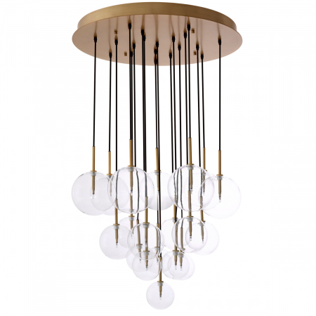 Candelabru, Aulani, finisaj din alamă cu aspect vintage, Dims: Ø 80 | min H. 125 | max H. 200 | Adjustable (CM) [3]