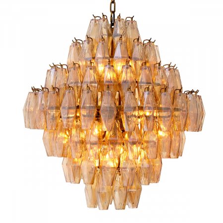 Lustre - Candelabru, Benini L, finisaj din alamă cu aspect vintage, Dims: Ø 65 | H. 74  (CM)