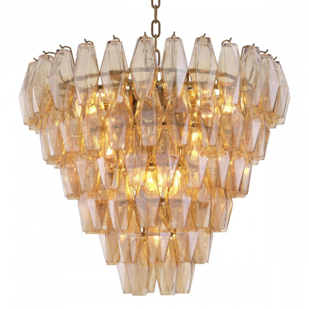 Lustre - Candelabru, Benini S, finisaj din alamă cu aspect vintage, Dims: Ø 65 | H. 58  (CM)