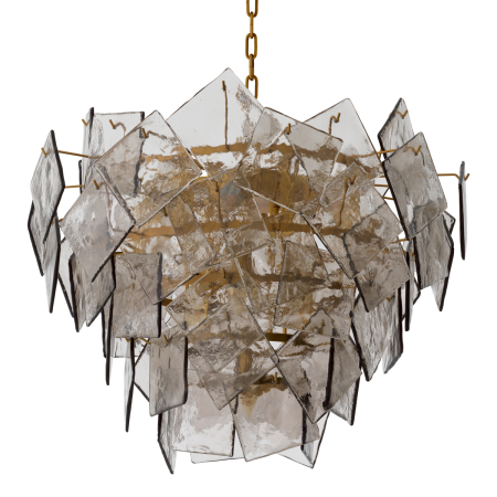 Candelabru Biltmore cu finisaj alama antica, sticla fumurie |Ø 80 | H. 65 cm  [3]