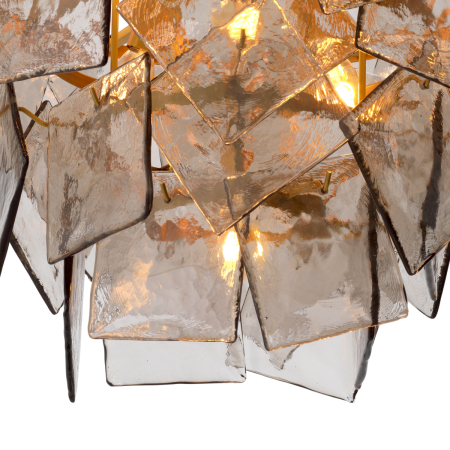 Candelabru Biltmore cu finisaj alama antica, sticla fumurie |Ø 80 | H. 65 cm  [2]