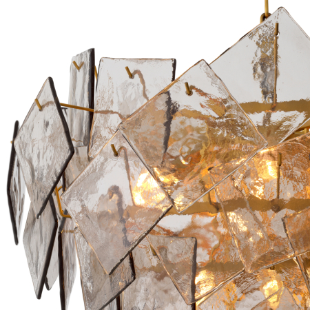Candelabru Biltmore cu finisaj alama antica, sticla fumurie |Ø 80 | H. 65 cm  [4]