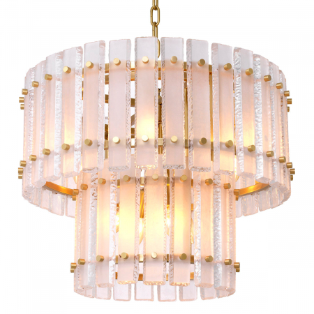Lustre - Candelabru, Blason, finisaj din alamă cu aspect vintage, Dims: Ø 59 | H. 46 | min H. 46.5  (CM)