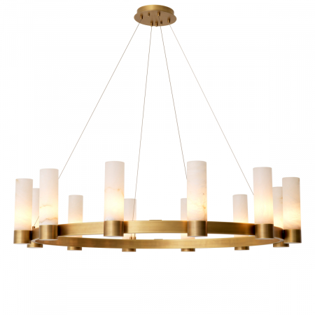 Lustre - Candelabru, Castro, finisaj din alamă cu aspect vintage, Dims: Ø 136 | H. 30  (CM)