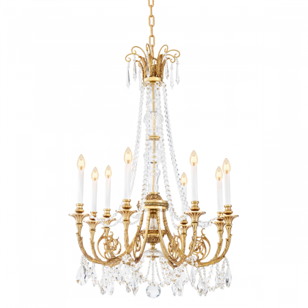 Lustre - Candelabru, Duvaux finisaj auriu antic, Dims: Ø 80 | H. 116  (CM)