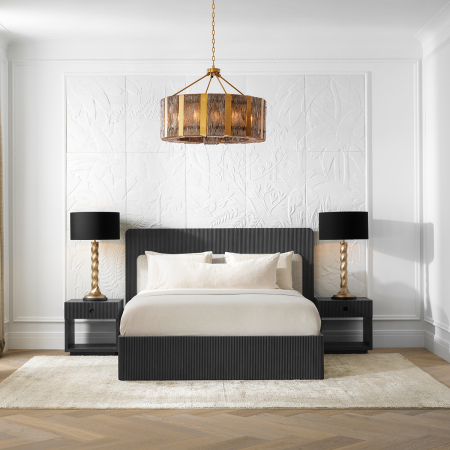 Candelabru Elysian cu finisaj alama antica, sticla fumurie |Ø 91 | H. 65 cm  [1]