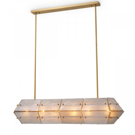 SALE % - Candelabru, Ferrucci, finisaj din alamă cu aspect vintage, Dims: W. 130 | D. 40 | H. 30  (CM)