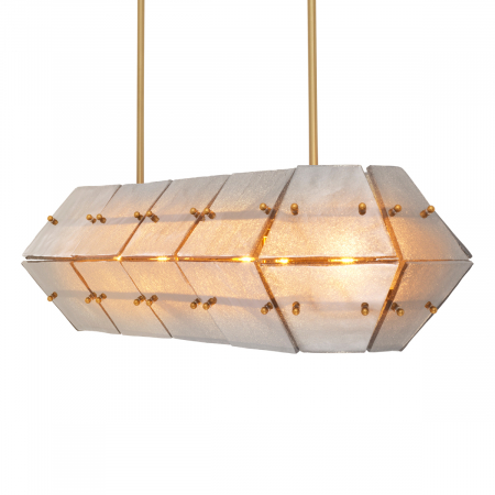 Candelabru, Ferrucci, finisaj din alamă cu aspect vintage, Dims: W. 130 | D. 40 | H. 30  (CM) [3]