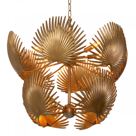Lustre - Candelabru, Foliage cu finisaj vintage din alamă, Dimensiuni: Ø 80 | H. 67  
