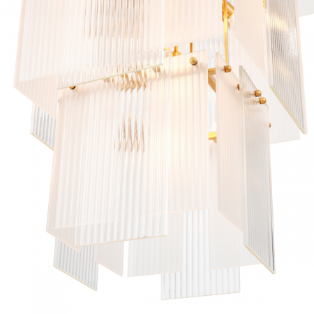  Candelabru, Giardano din sticlă transparentă și mată finisaj alamă antică, Dimensiuni: W. 63 | D. 63 | H. 100   [5]