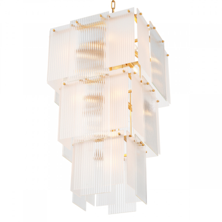  Candelabru, Giardano din sticlă transparentă și mată finisaj alamă antică, Dimensiuni: W. 63 | D. 63 | H. 100   [3]