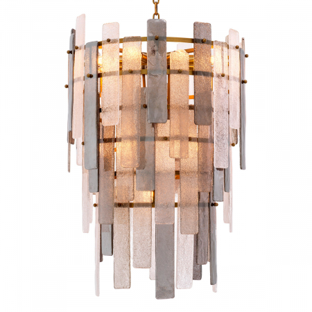 Lustre - Candelabru, Greyson, finisaj din alamă cu aspect vintage, Dims: Ø 62 | H. 90  (CM)