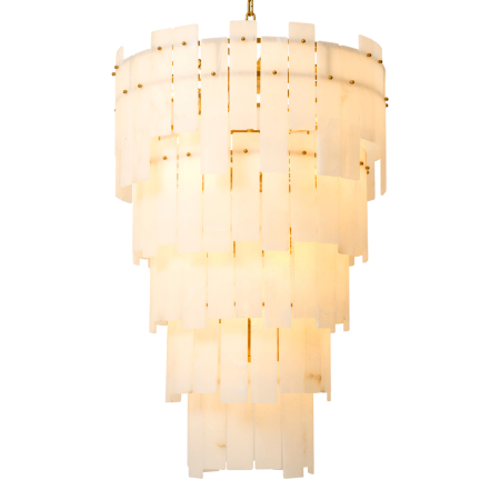 Lustre - Candelabru Greyson XL cu finisaj alabastru antic |Ø 88 | H. 140 cm 