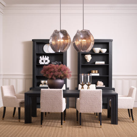 Lustre - Candelabru Hibis cu finisaj bronz, sticla fumurie