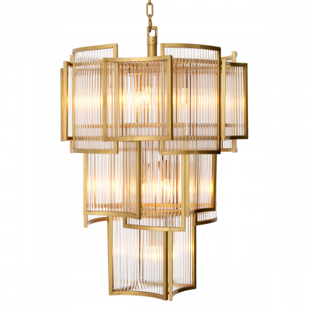 Lustre - Candelabru, Jet Set, finisaj din alamă cu aspect vintage