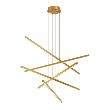 Lustre - Candelabru, Kimpton, finisaj din alamă cu aspect vintage, Dims: Ø 120 | H. 260 | Adjustable (CM)