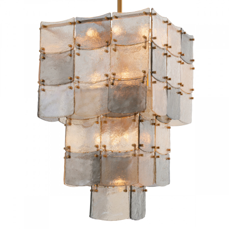 Lustre - Candelabru, Laurent finisaj alamă antică, Dimensiuni: W. 56 | D. 56 | H. 86.5  