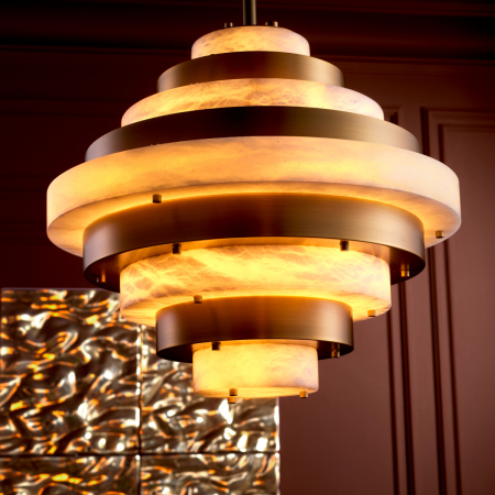 Candelabru, Lazzari, finisaj din alamă cu aspect vintage, Dims: Ø 60 | H. 53  (CM) [1]