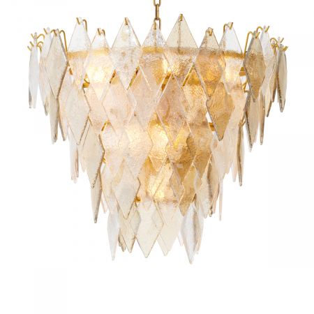Lustre - Candelabru, Rhombus S finisaj alamă antică, Dimensiuni: Ø 65 | H. 55  