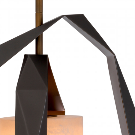 Candelabru, Santos Double finisaj gunmetal, alabastru, Dims: W. 51 | D. 42 | H. 76  (CM) [5]
