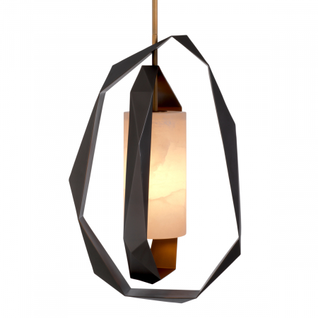 Candelabru, Santos Double finisaj gunmetal, alabastru, Dims: W. 51 | D. 42 | H. 76  (CM) [4]