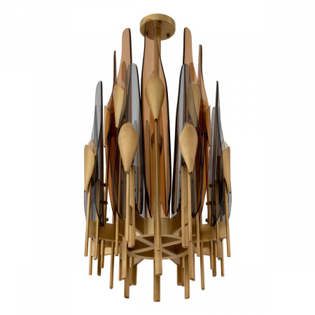 Candelabru, Sky vertical, finisaj din alamă cu aspect vintage, Dims: Ø 45 | H. 80  (CM) [4]