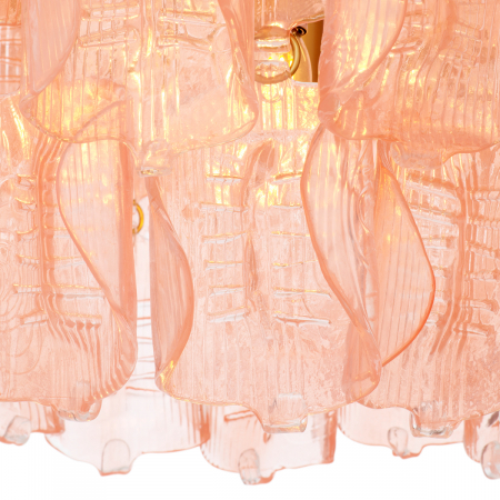 Candelabru, Solange din sticla roz [4]