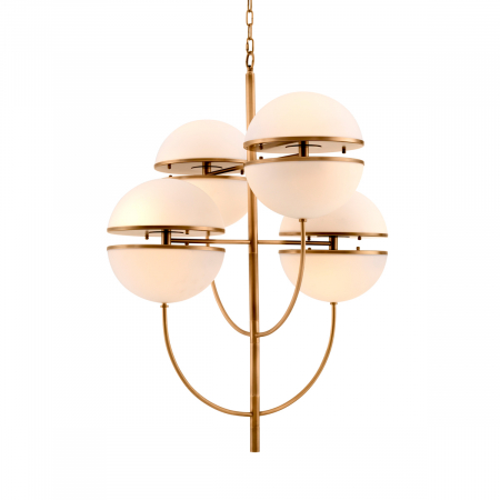 Lustre - Candelabru, Spiridon, finisaj din alamă cu aspect vintage, Dims: Ø 81 | H. 107  (CM)