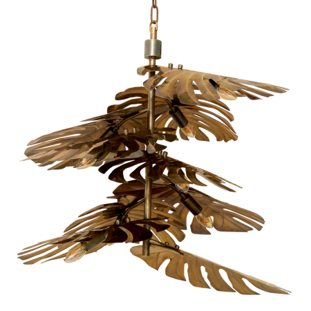 Candelabru Tropique cu finisaj vintage din alama |W. 75 | D. 76 | H. 58 cm [2]