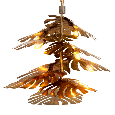 Candelabru Tropique cu finisaj vintage din alama |W. 75 | D. 76 | H. 58 cm [3]