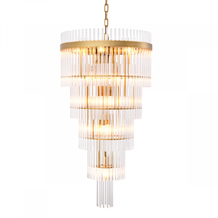Lustre - Candelabru, Yara L, finisaj din alamă cu aspect vintage, Dims: Ø 49 | H. 93  (CM)