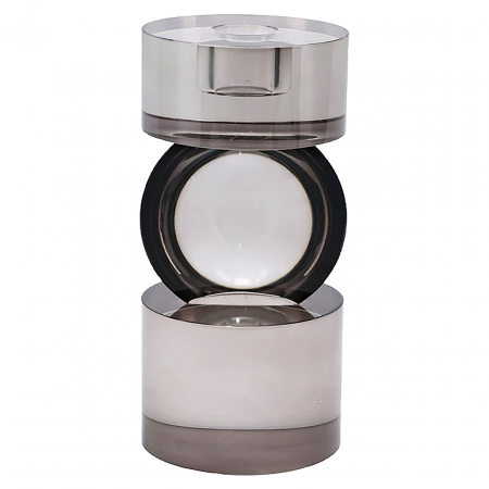 DECORATIUNI - Suport lumânare Jennyl mic (Gri), Dims: 16.5 x 8.0 x 8.0 cm