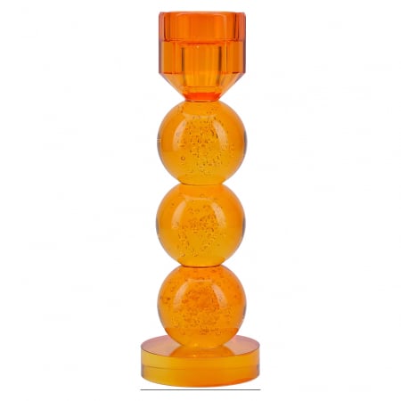 DECORATIUNI - Suport lumânare Raylan mic (portocaliu), Dims: 24.0 x 8.0 x 8.0 cm