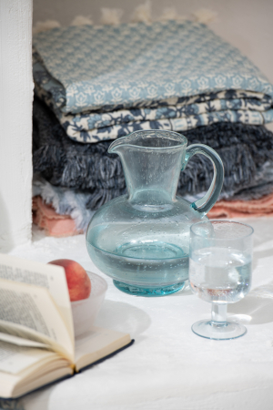 Carafe si ulcioare - Carafa, Sticla Albastru deschis