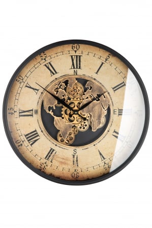 Ceas Antique, Metal, Negru/Maro, 8x59.5 cm [1]