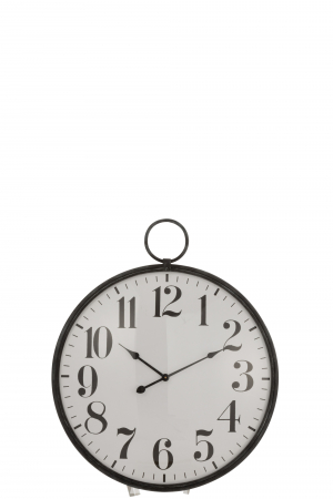 Ceasuri - Ceas Ball, Metal, Negru/Alb, 70.5x13x85 cm