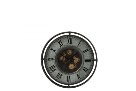 Ceasuri - Ceas Border, Metal, Gri, 68.5x68.5x10 cm