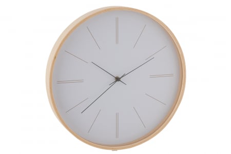 SALE % - Ceas Chris, Plastic, Alb/Natural, 40x5x40 cm