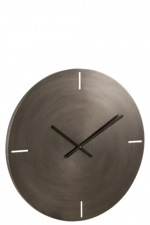 IN STOC - Ceas Dark, Metal, Gri, 76.5x76.5x4 cm