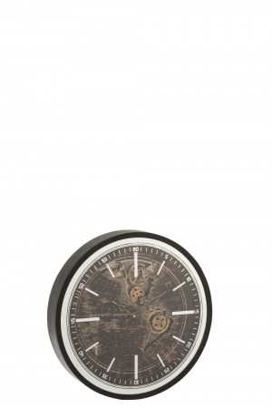 Ceas de perete Antique, Lemn, Negru, 49.5x9x49.5 cm [1]
