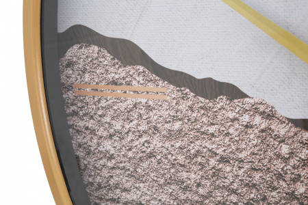 Ceas de perete Art, Fier/MDF/Sticla, Multicolor, 60x60x6 cm [2]