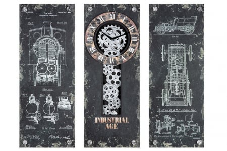 Ceas de perete, metal Steampunk (3 piese) [1]