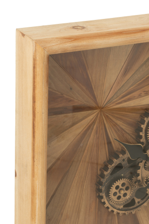 Ceas de perete patrat MDF natur, S [2]