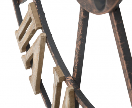 Ceas de perete Plus, fier/MDF, maro, Ø 71.5X4 cm [5]