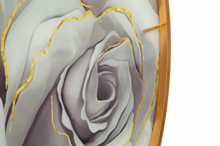 Ceas de perete Rose, Sticla/MDF/Metal, Multicolor, 80x5x5 cm [3]