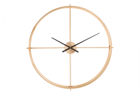Ceasuri - Ceas de perete Round, Metal/Fier, Auriu, 80x9x80 cm