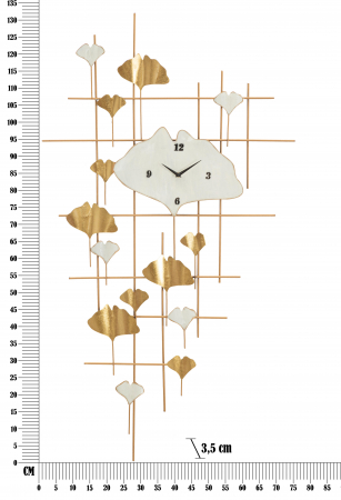 Ceas de perete Tow, Fier, Auriu, 133x75.5x3.5 cm [5]