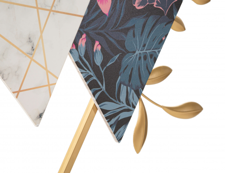 Ceas de perete Triangle, Fier/MDF, Multicolor, 59x75x4.5 cm [2]
